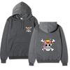 Anime One Piece Straw Hat Pirates Cherry Blossom Hoodie, Front Back Double Sided Print Pullover Sweatshirt for Men Women