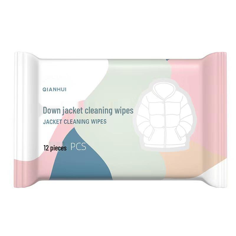 Down Jacket No-Wash Cleaning Wipes - Stain Removal & Degreasing Tissues