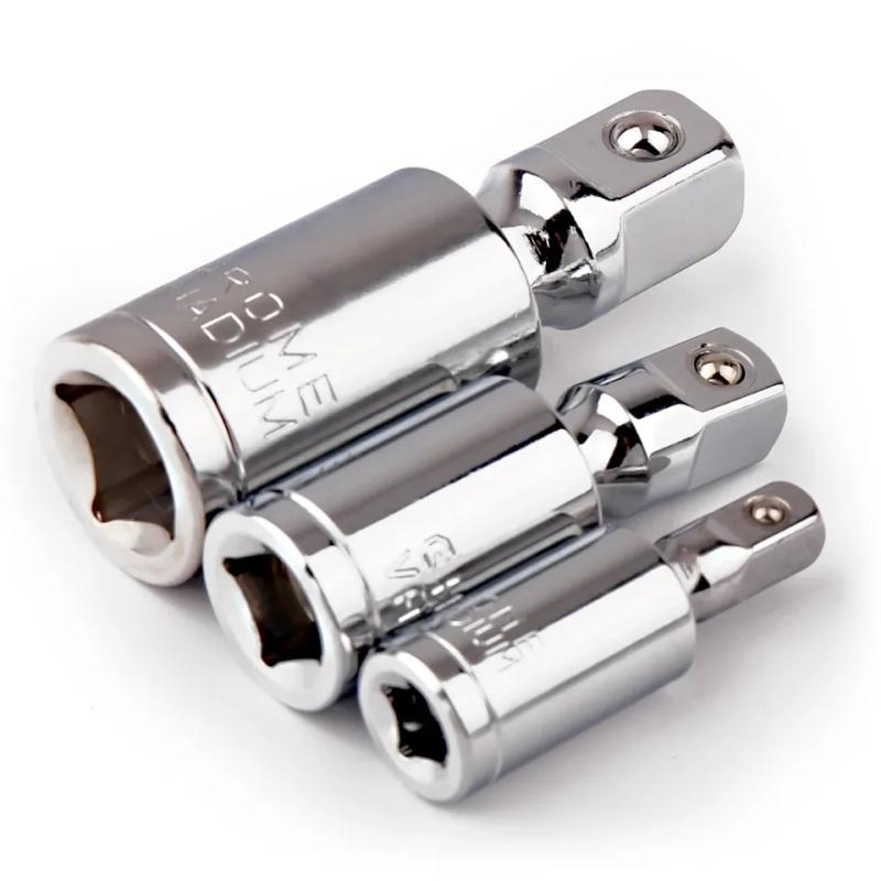 Sada univerzálního kloubu 1/4" 3/8" 1/2" Úhlová ráčna s otočnou hlavou o 360° Adaptér pro prodloužení tyče Adaptér Nářadí s ohýbatelným adaptérem