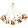5pcs Xmas Theme 2D/Flat DIY Hanging Diamond Art Kits Rhinestone Diamond Art Window Pendants Diamond Art Christmas Tree Ornament