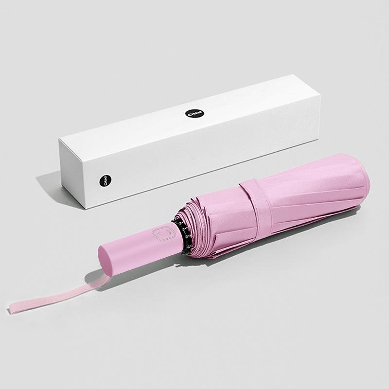 Automatic umbrella men's and women's folding sun umbrella, enlarged reinforcement, weather and rain dual-purpose sun protection