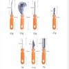Set 7 Piese Unelte Sculptat Dovleac Halloween Cuțit Sculptat Dovleac Adulți Consumabile Tăiat Dovleac Gravură Unelte de Tăiat Bucătărie