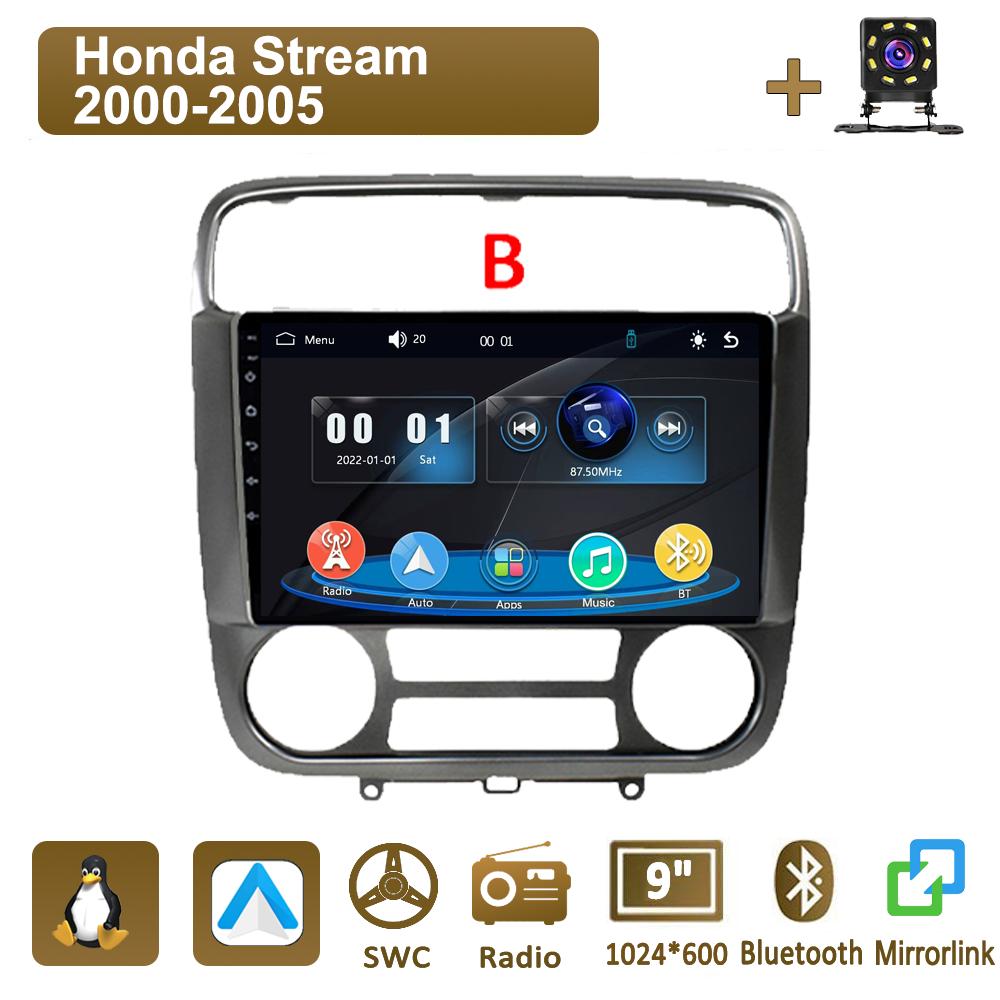 Icreative Car Radio Multimedia MP5 Player Head Unit Stereo BT For Honda Stream 2000-2005