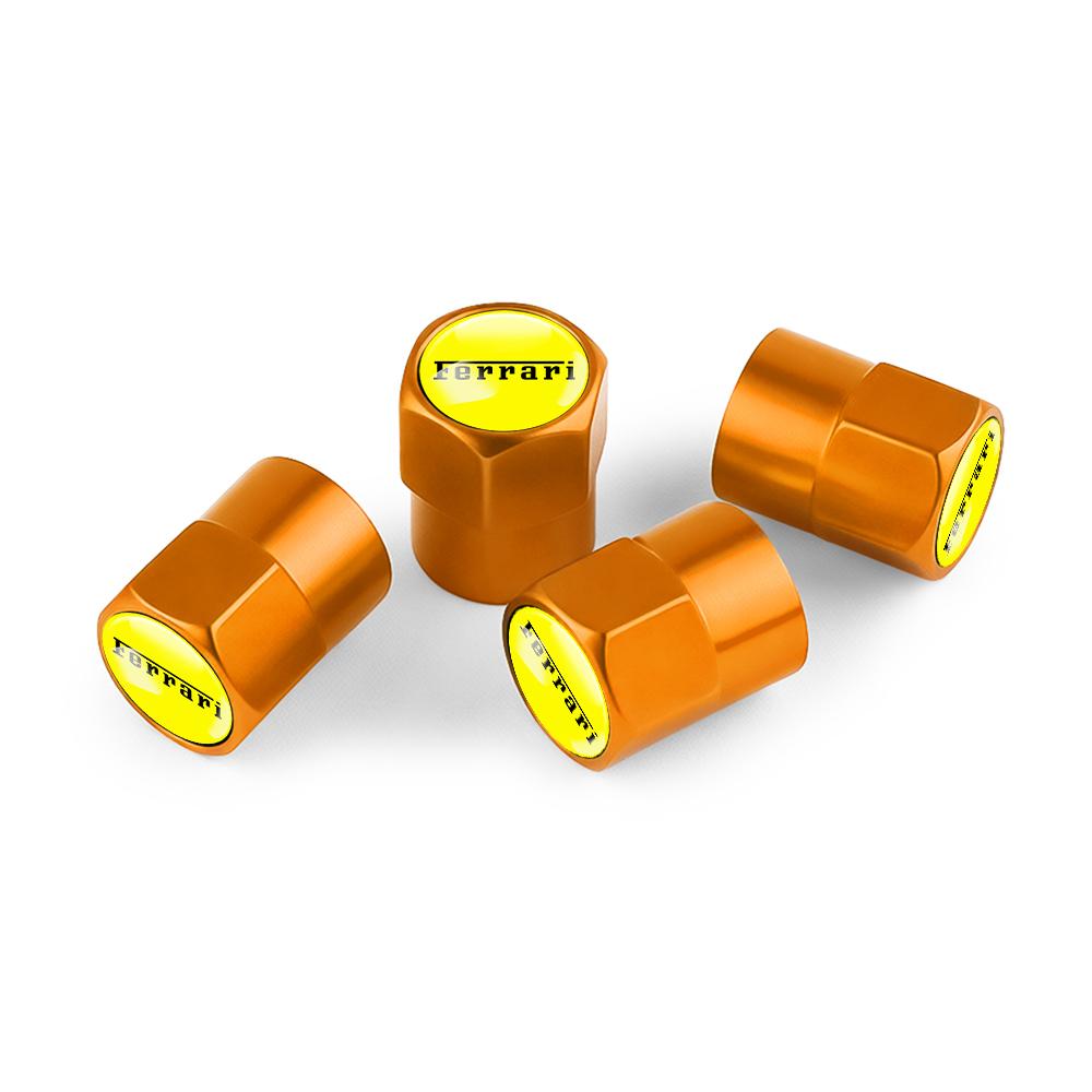 4pcs Car Aluminum Styling Emblem Wheel Tire Valve Stem Air Caps For Ferrari Roma 488 296 SF90 F8 F80 849 KC23 SP8 F40 599 575M JG4