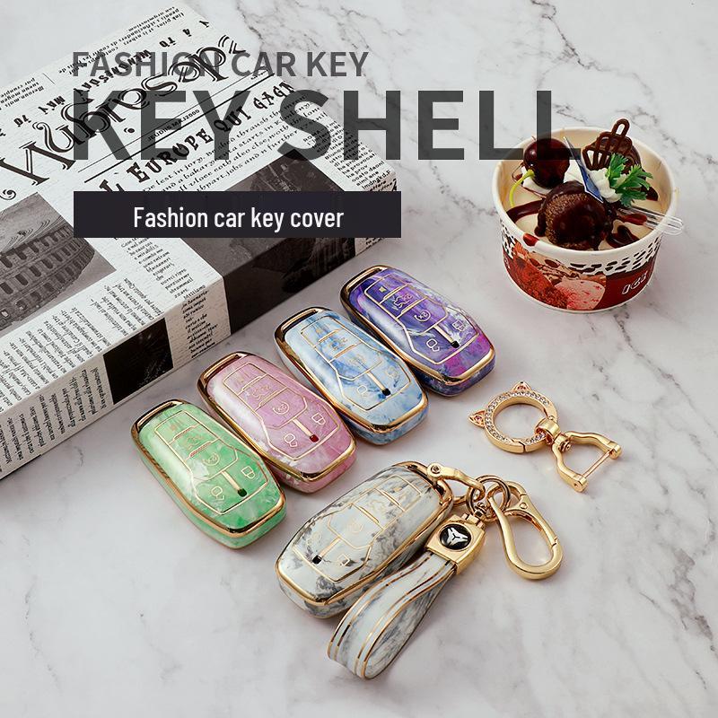 High-End Protective Key Case for Ford Taurus, F-150, Mustang, with Carabiner