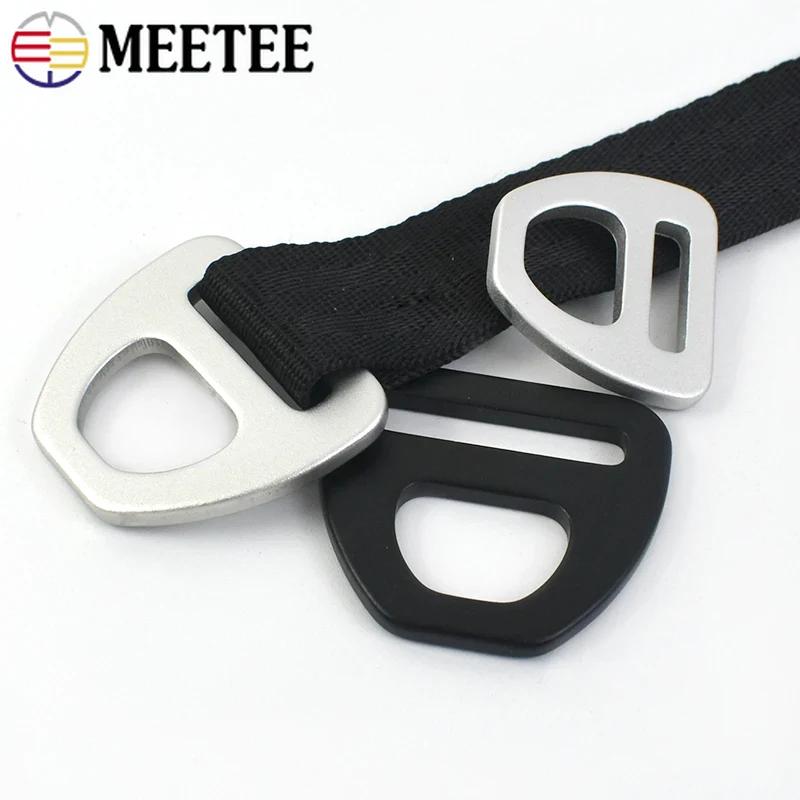5/10Pcs Meetee 15-38mm Metal Buckle Bag Strap Adjust Buckles Webbing Belt Connector Clasp Pet Collar Hook Hardware Accessories