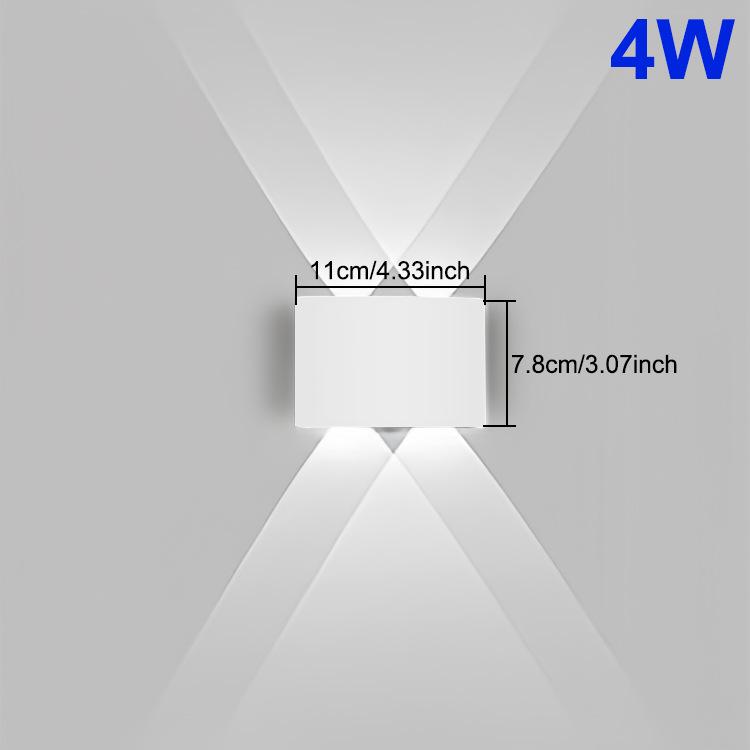 LED Waterproof White Outdoor Wall Lamp - Adjustable, Warm & Cool Light for Garden, Corridor & Living Room