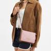 Coach 20 Slim Adjustable Detachable Shoulder Strap Coated Canvas Shoulder Bag Women Shoulder Bag Gold Pink CAR12-IMPO