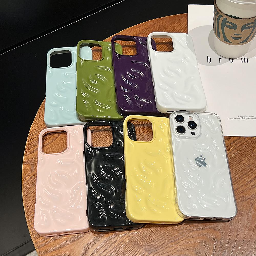 Luxury Glossy Candy Color Silicone Soft Case For iPhone 16 15 14 Plus 13 12 11 Pro Max Anti-Slip Lines Cover Shockproof Shell