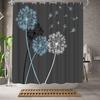 Dandelion theme waterproof shower curtain bathroom accessories waterproof and easy to clean suitable for home hotel
