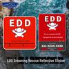 Drowning Emergency Reflective Car Sticker for Rear Window