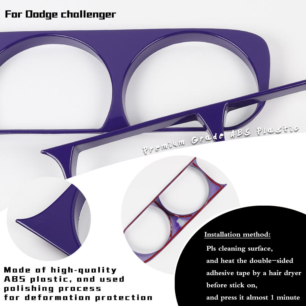 Purple Front Headlight Panel Trim Frame for Dodge Challenger 2009-14 Accessories