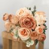 Artificial Flowers Decor 7 Heads Silk Peony Rose Hydrangea Bouquet Home Christmas Party Decorations Wedding Bride Fake Flowers