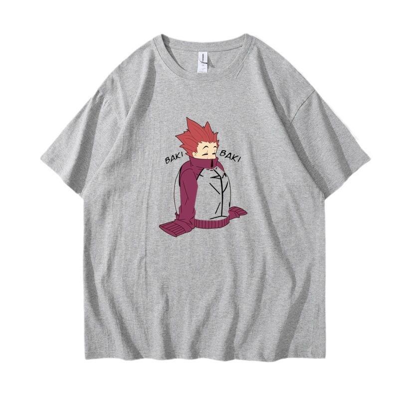 Summer Couple's Cartoon Round Neck Short Sleeved Men's and Women's Unisex T-shirts
