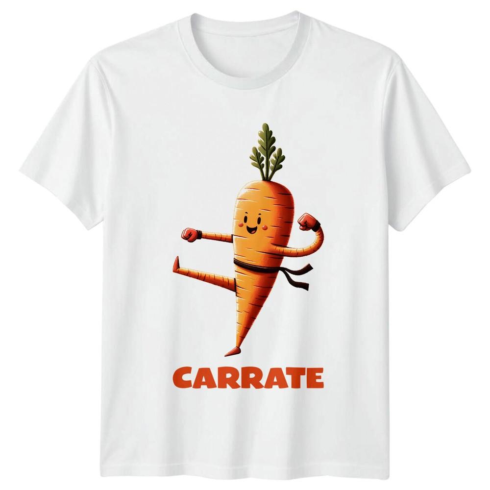 Carrate Funny Carrot Karate Pun Graphic Novelty TShirt S