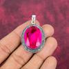 Pendentif en topaze rose, bijoux en argent sterling massif 925 avec pierres précieuses, pendentif fait main, pour Thanksgiving