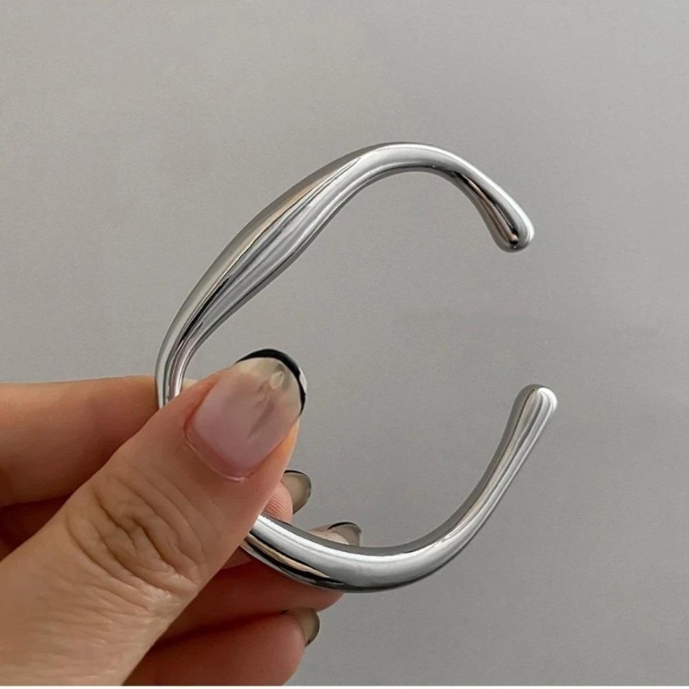 Handmade Water Droplets Bracelet Irregular Cuff Bracelet Plain Circle Bracelet Jewelry Gifts