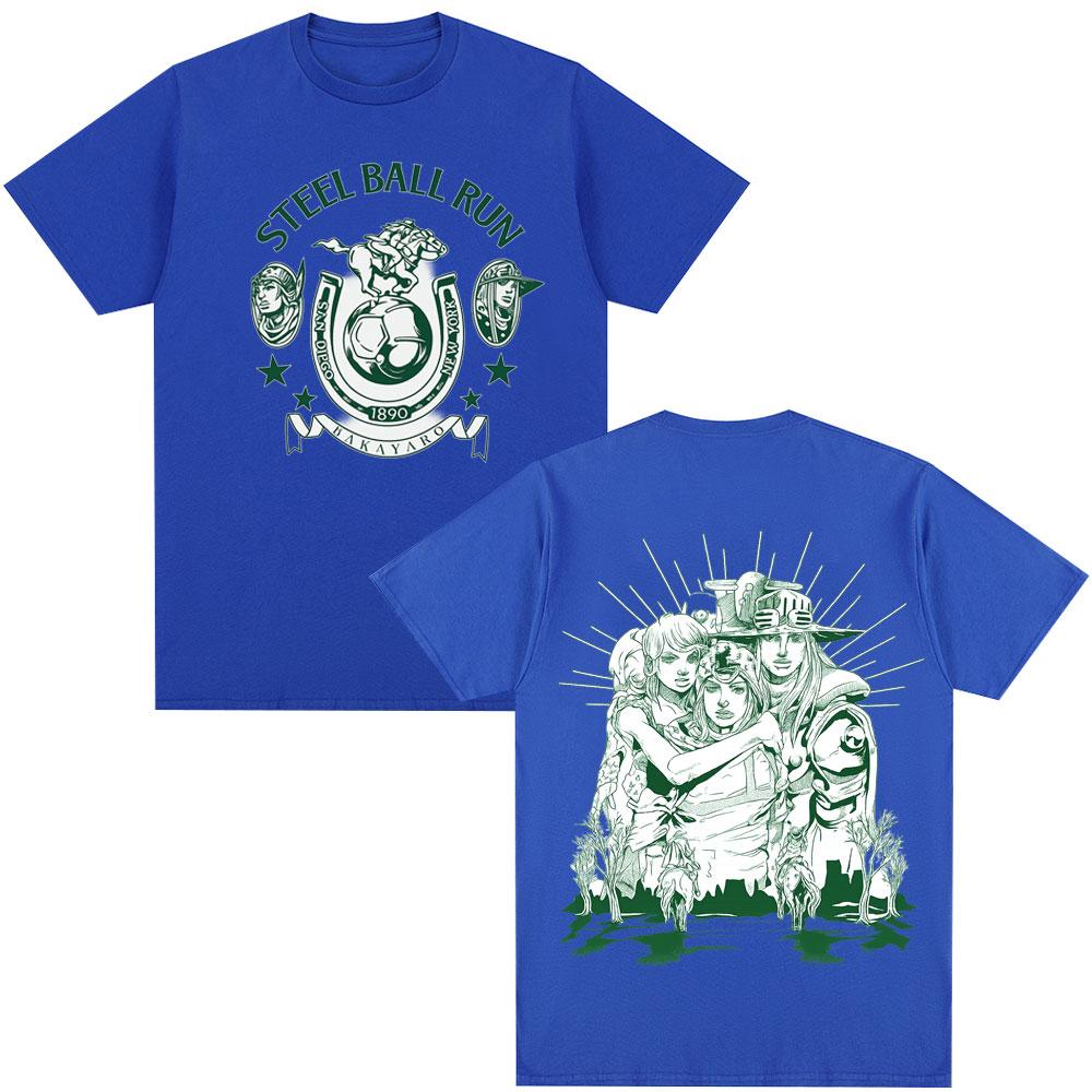 2026 Japanese Anime Jojo Bizarre Adventure Tshirt STEEL BALL RUN Unisexga Graphic Tshirts Unisexs Cotton Casual Oversized T Shirt