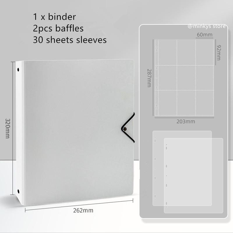 MINKYS Kawaii 5/6/9 Spaces 3 Inch Kpop Photo Card Binder Large Capacity Idol Photocard Album Photocards Binder Collect Book