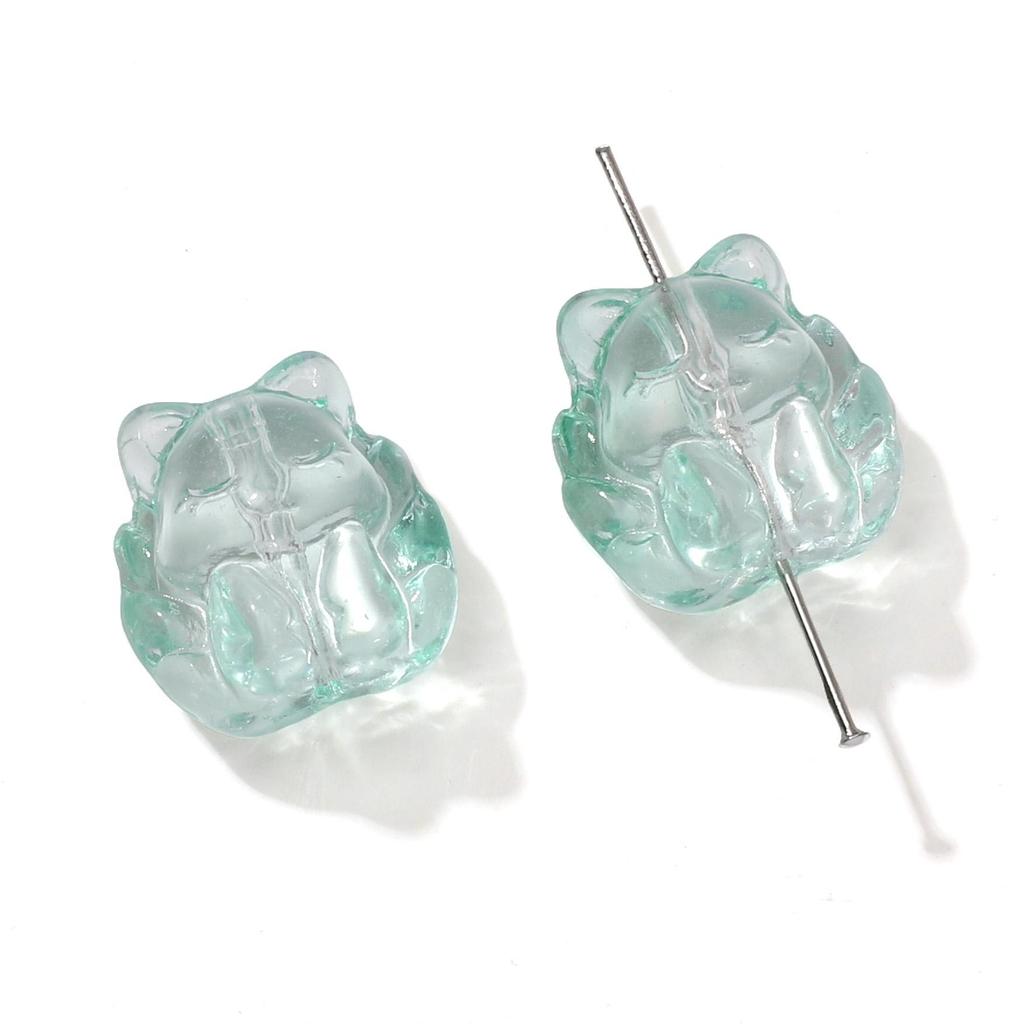 Skleněné volné distanční korálky ve tvaru devítiocasé lišky pro DIY výrobu šperků 5 ks