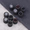 1 Pair Of 1/64 Off-Road Wheels 15Mm Dia Rubber Tires + Wheel 1:64 Model Car Suv Modified Parts For Remote Control Car
