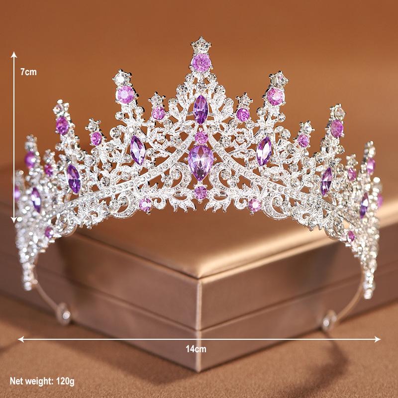 Crown Bridal Tiara Korean-style Atmospheric Wedding Hair Accessories Goddess's 18th-year-old Coming-of-age Ceremony Princess Birthday Crown