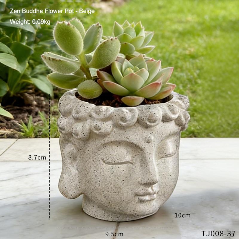 

Creative Buddha Statue Flowerpot Green Potted Plants Container Home Courtyard Garden Decor Resin Handicrafts Ornament