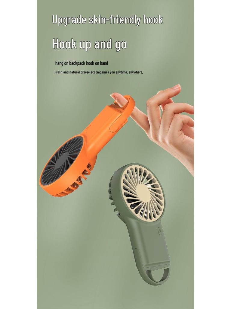 Foldable USB Cartoon Mini Fan with Climbing Buckle - Silent & Compact for Desktop Use (2025)