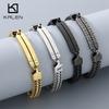 Durable Stainless Steel ID Bracelet for Men Minimalist Braided Chain Fashion Jewelry Vintage Accessory Daily & Party Wear