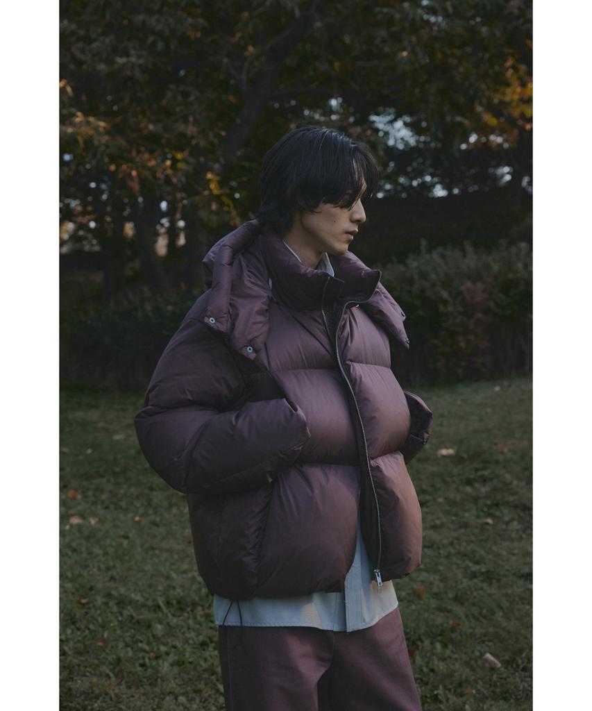 Youth Cropped Down Jacket - Burgundy