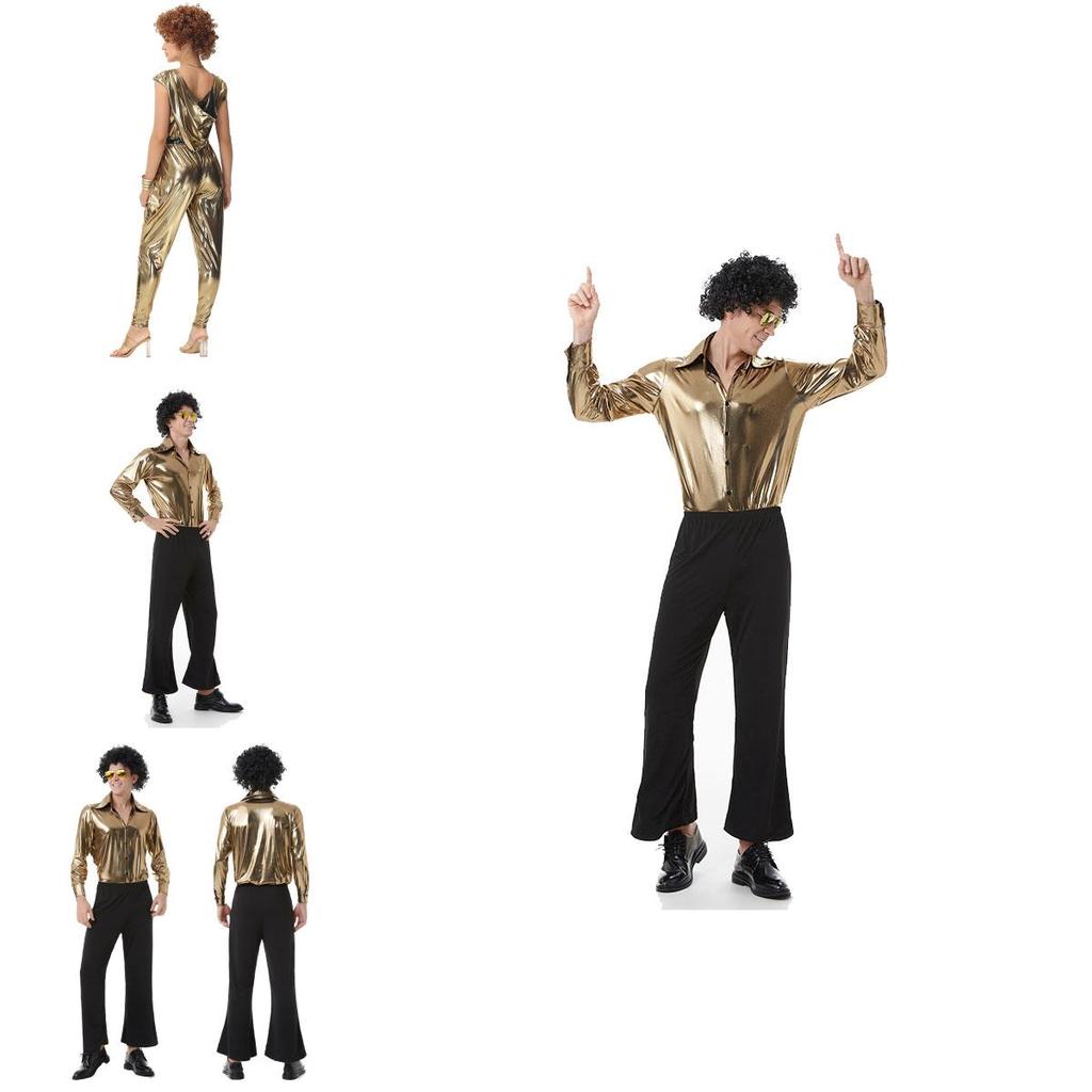 Unisex Polyesterfaser Kostüm für Spiel, Anime und Cosplay, Retro Europäischer und Amerikanischer Disco-Stil
