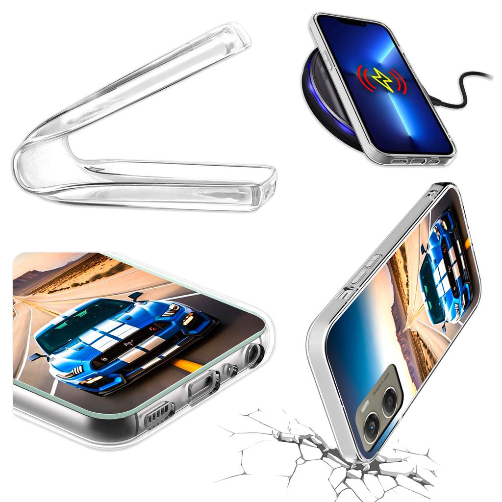 Hülle Für Motorola Moto G06 / G06 Power Hülle Case Rückseite Etui + Glas