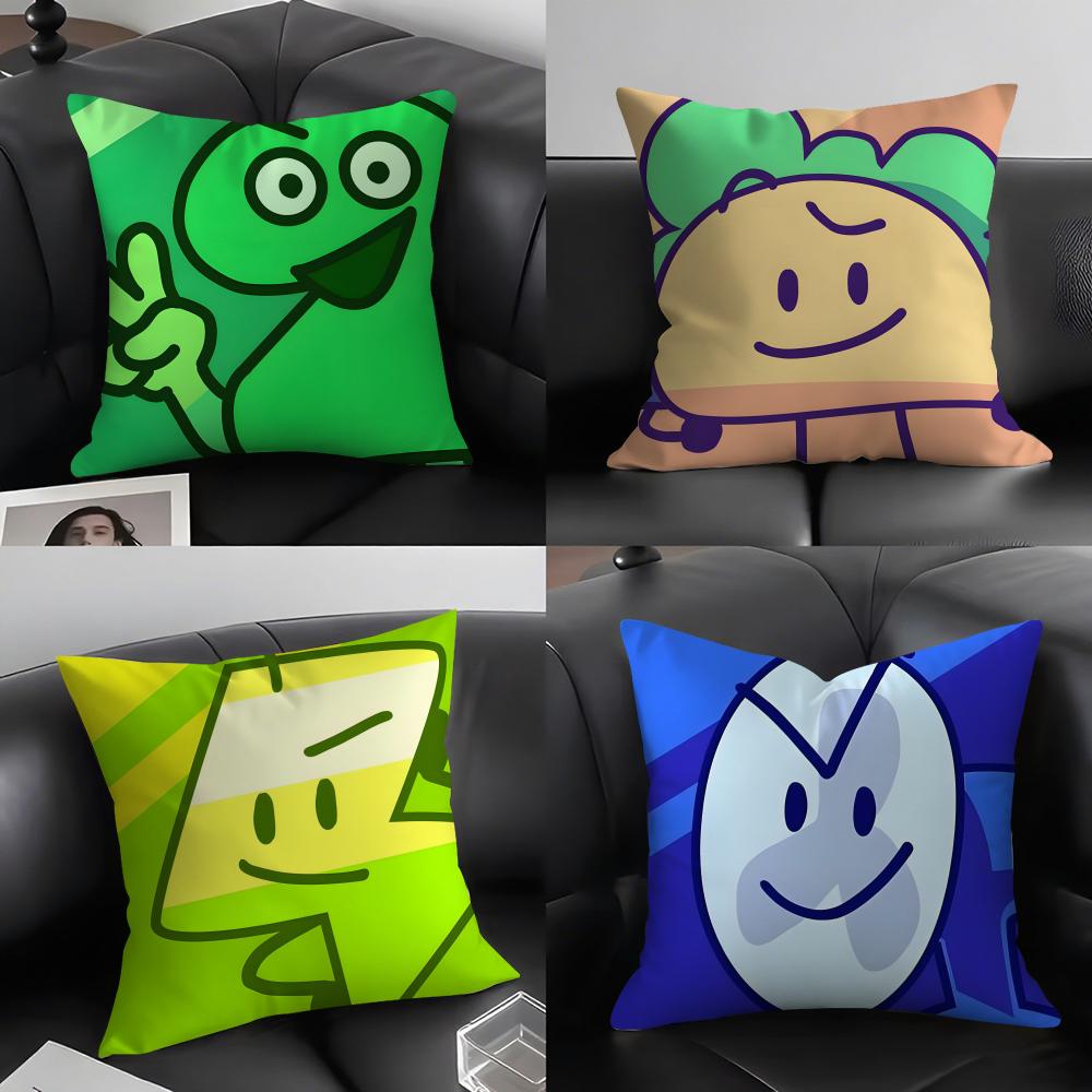 Battle For Dream Island Cartoon Cushion Cover Pillowcase Ultra Soft Skin Friendly Fabric Cloud Like Comfort & Concealed Zipper