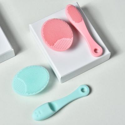 3D Face Cleaning Massage Brushes Face Wash Product Skin Care Tool Double Side Silicone Face Cleansing Brush Portable