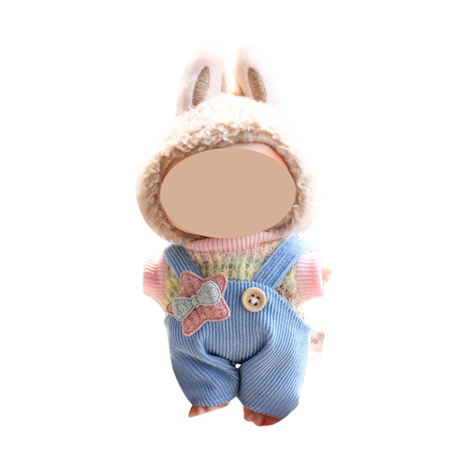 

Забавная одежда для кукол, плюшевые игрушки в стиле аниме и милые аксессуары,милые куклы одежда One Size светло-синий