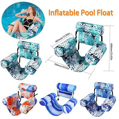 Aufblasbare Poolliege Schwimmende Liege mit Arm- und Rückenlehne Wasserliege Wasserschaukel für Pool See Strand