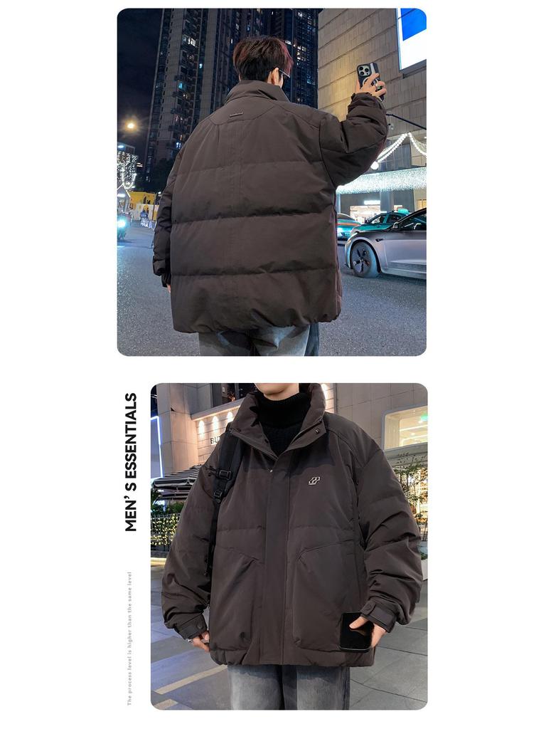 Men's Youth Down Jacket 2025: Thick, Warm, Dirt-Resistant Duck Down for Junior High & High School Students.