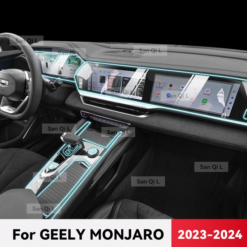 Transparent TPU For GEELY MONJARO 2024 Car Center Console Media Dashboard Navigation Anti-scratch Protector Interior Film