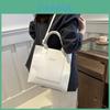 Chic 2024 Large Capacity Casual Solid Color Pu Shoulder Tote Bag For Daily Commuting And Work
