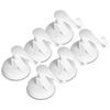 6PCS Strong Vacuum Wall Hook Towel Hook Plastic Self Adhesive Suction Cup for Kitchen Bathroom
