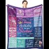 Wisegem Cozy Throw Blanket  Perfect Birthday Gift for Sisters Women  Unique Funny Happy Birthday Present  X