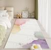 Designer Autumn Rug: High-Pile Flannel Bed Mat, Thermal-Insulated Hall Carpet with Velvet Trim for Minimalist Home Decor
