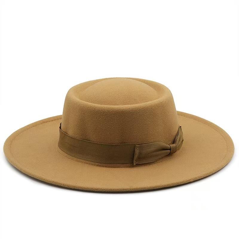 Popolare cappello a cilindro classico retrò .cm europeo e americano, cappello a cilindro a cupola concava-convessa in lana moda da uomo e da donna