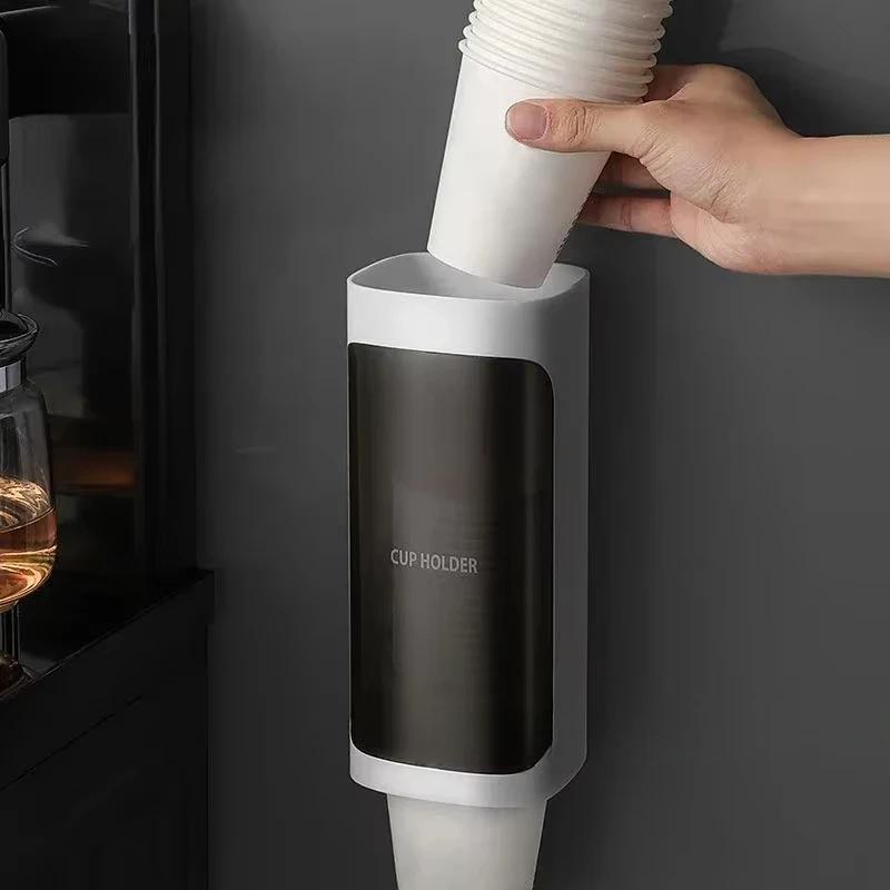 Self-designed Simple Automatic Cup Dispenser Water Dispenser Paper Cup Holder Disposable Paper Cup Holder Storage Rack