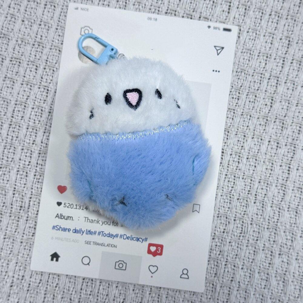 Super Cute Parrot Bird Pendant Bag Charm Bird Plush Doll Adorable Bird Keychain  Jewelry Gift