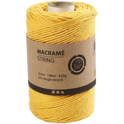 Cord - 2 Mm - 198 M - Cotton - Yellow