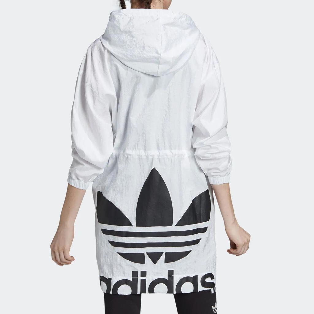 Adidas Originals Jackets Women's White Hooded Moderate Instructor (Unisex) Jackets ED4760