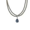 Shi Jia Lux Double-Layer Aquamarine Pearl Choker - French Design Necklace
