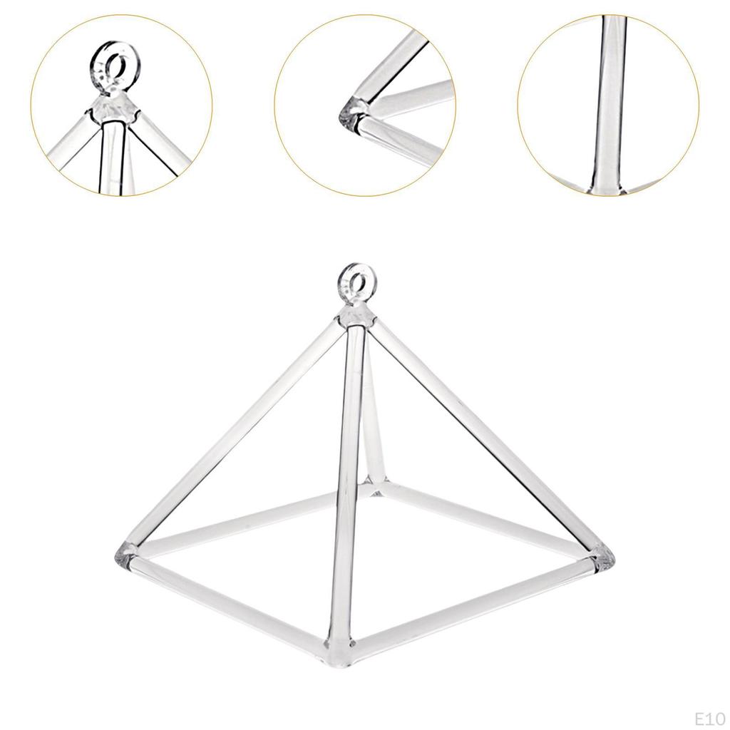 Quartz Crystal Pyramid Clear Sound Healing for Therapy Yoga Meditation