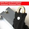 Anti Thefts Cycling Lock Manganese Steel Chain Lock With key Adjustable Chain Security for Outdoor sports